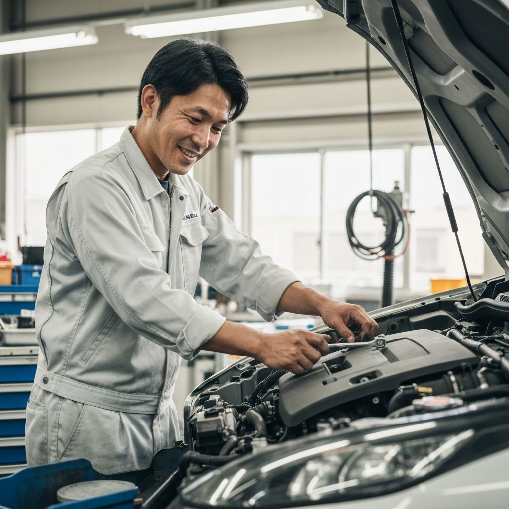 整備工場ではたらく